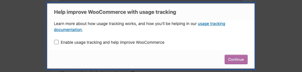 Usage tracking prompt