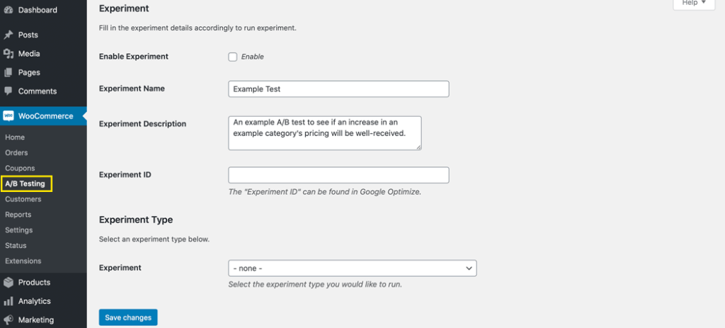 Figure out how to increase conversion rate results by creating an A/B test.