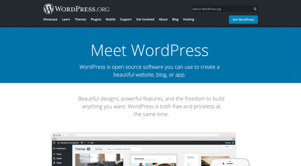 The WordPress.org website.