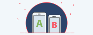 A/B testing on mobile phones.