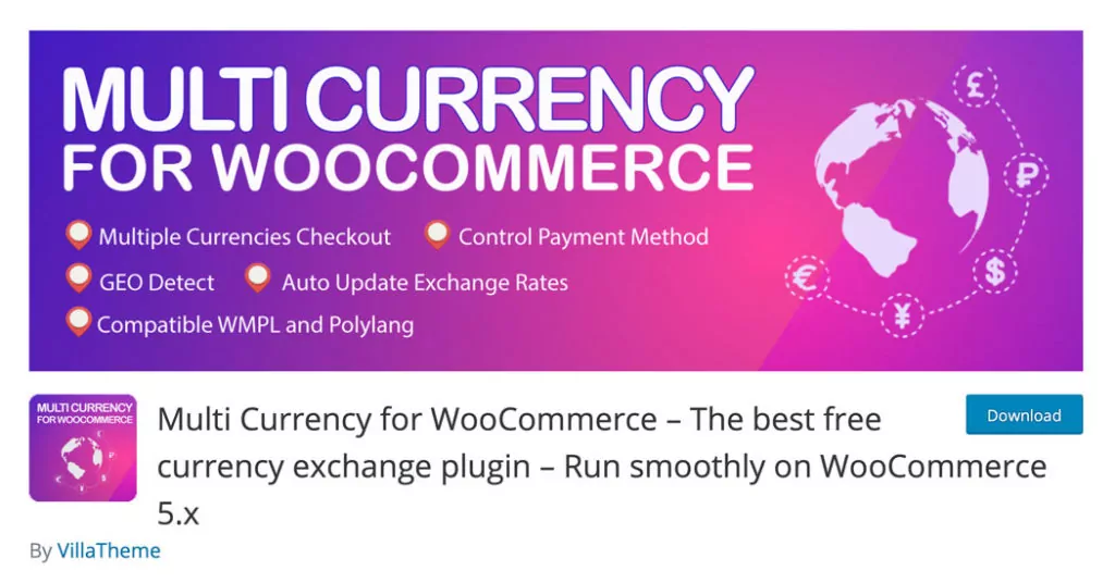 Multi Currency for WooCommerce free plugin.