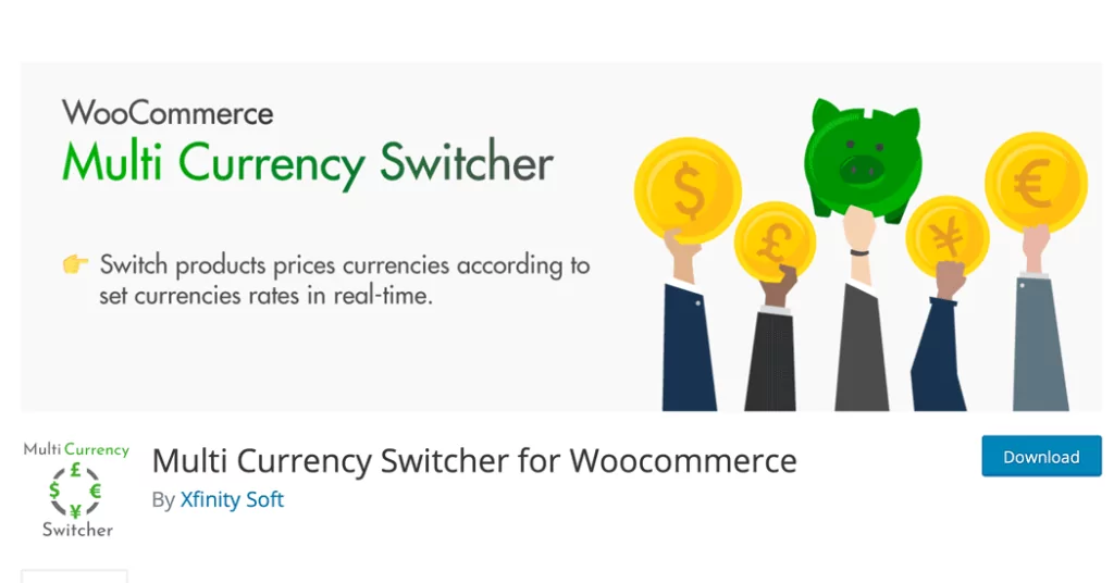 The free Multi Currency Switcher for WooCommerce plugin.