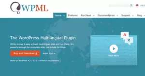 The WordPress Multilingual plugin (WPML) website.