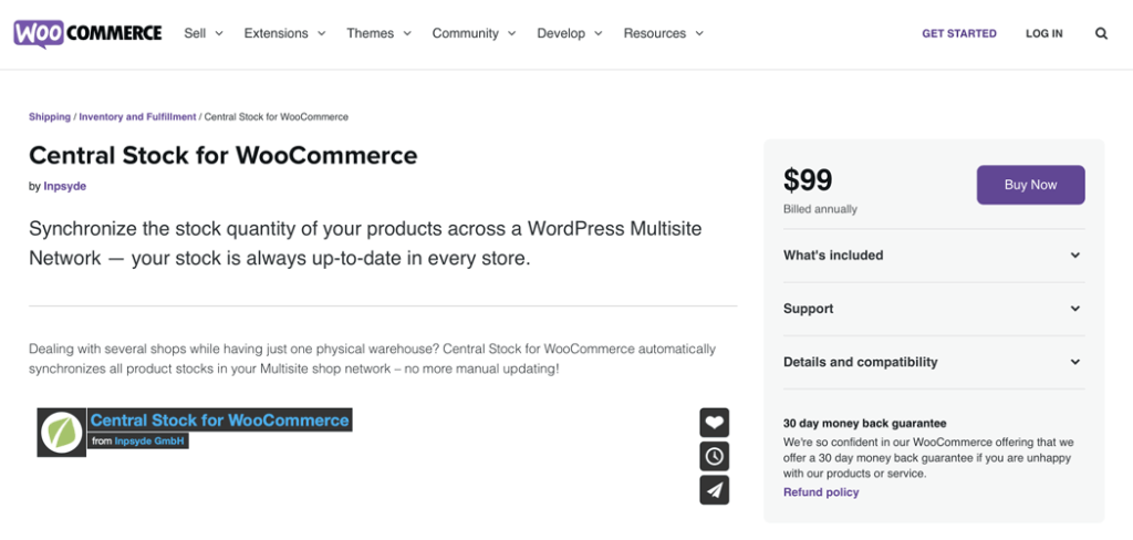 The Central Stock for WooCommerce website.