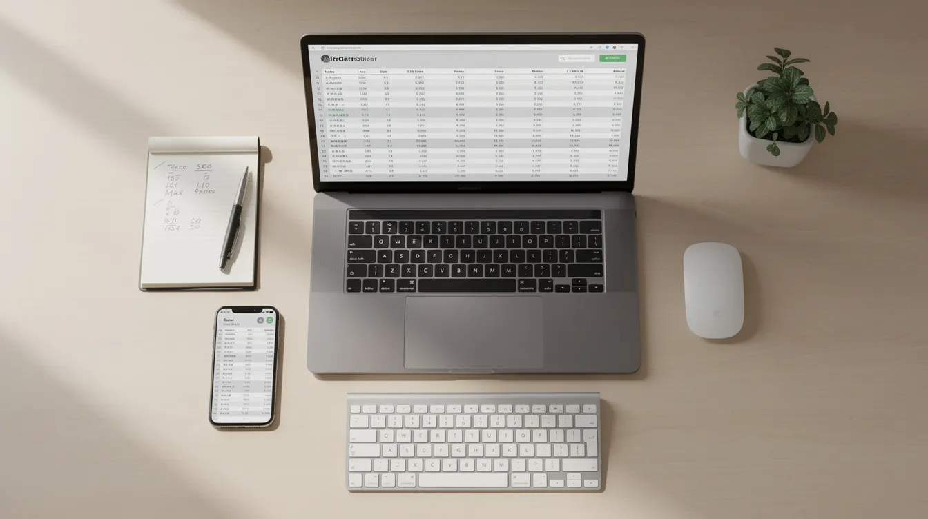 The image depicts a well-organized spreadsheet workspace, featuring rows and columns filled with various data sets, likely for managing multiple WooCommerce products. The layout includes column headers that suggest bulk editing capabilities, such as stock quantity, sale price, and product categories, facilitating efficient data management.
